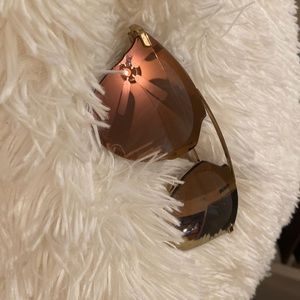 Christian Dior aviator reflected sunglasses, rose gold